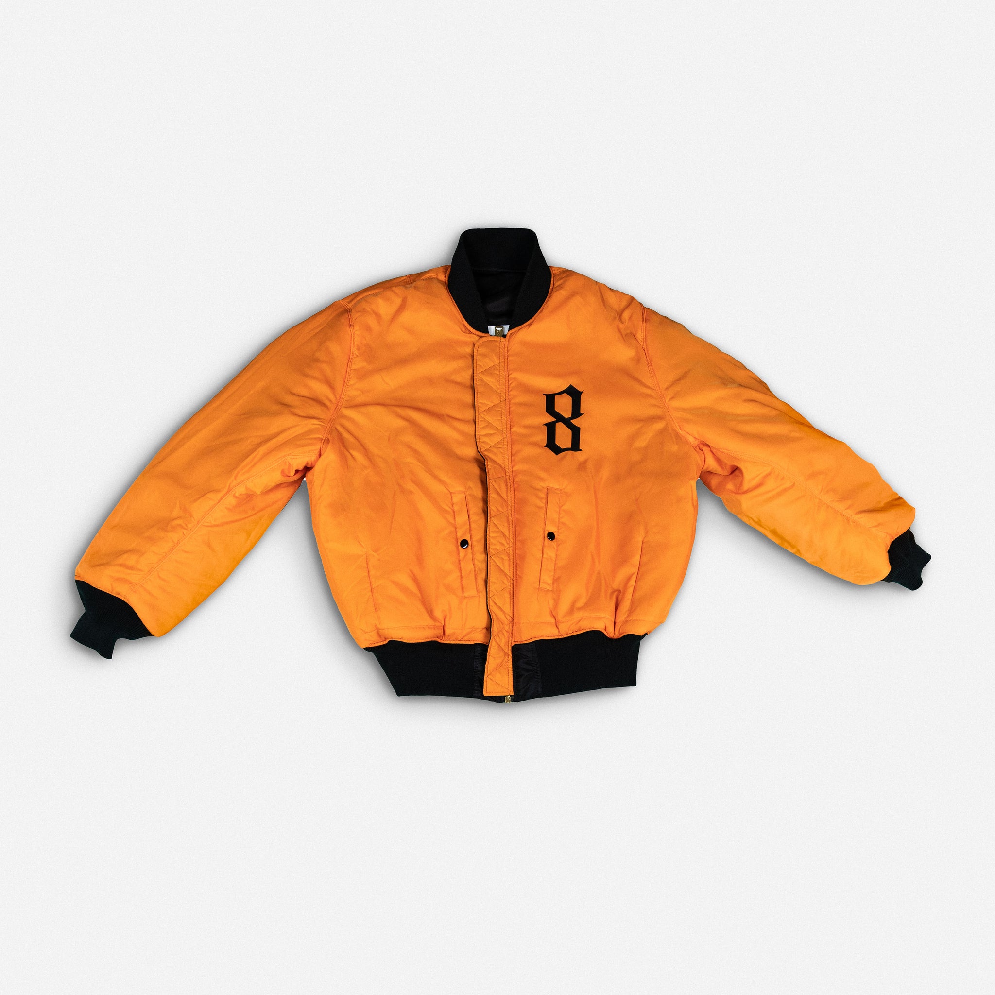 Bomber jacket hot sale black orange