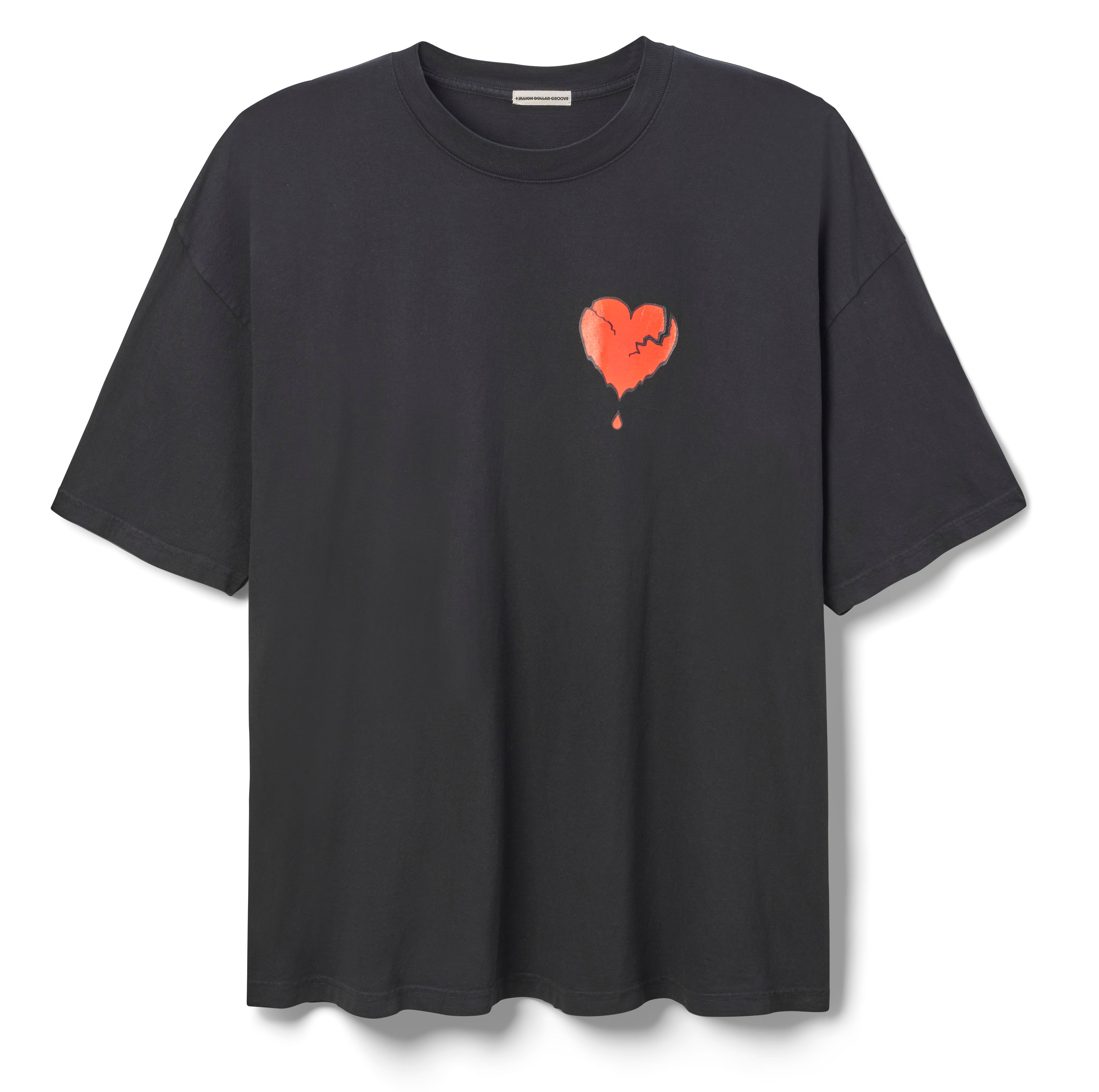 MDG BROKEN HEART TEE - BLACK