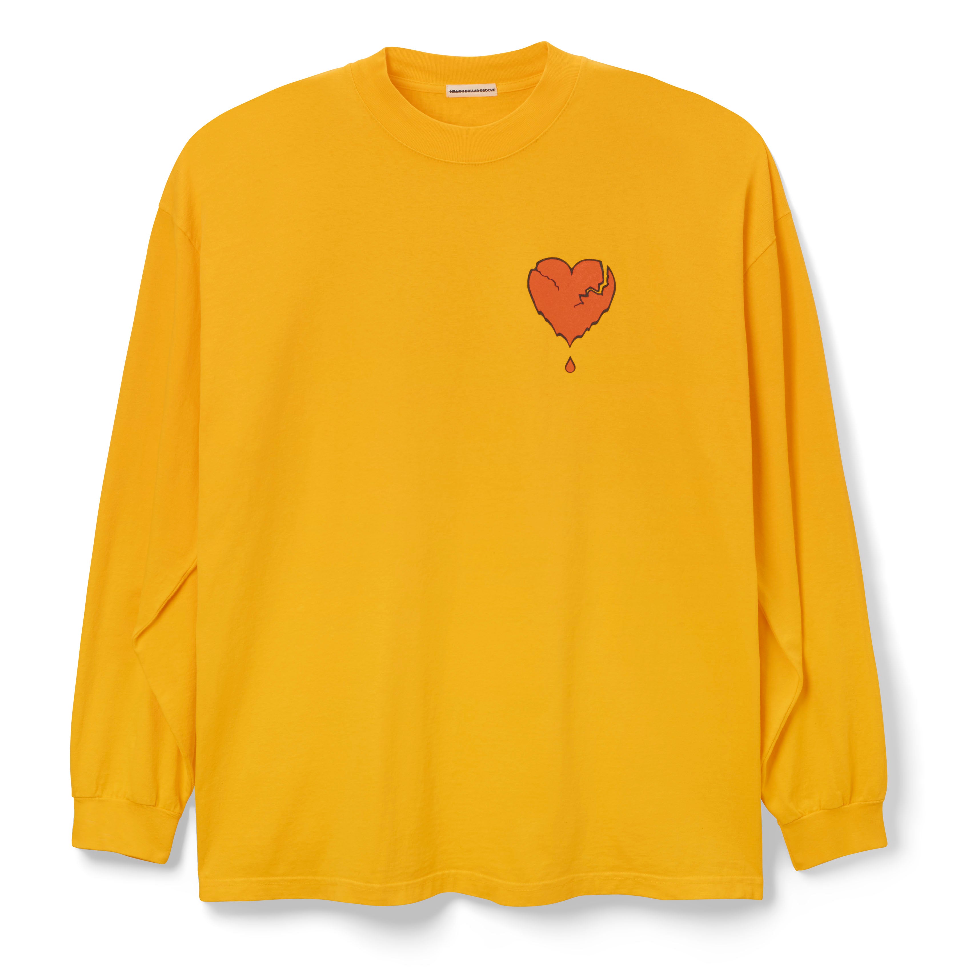 MDG BROKEN HEART LONG SLEEVE TEE - SUN