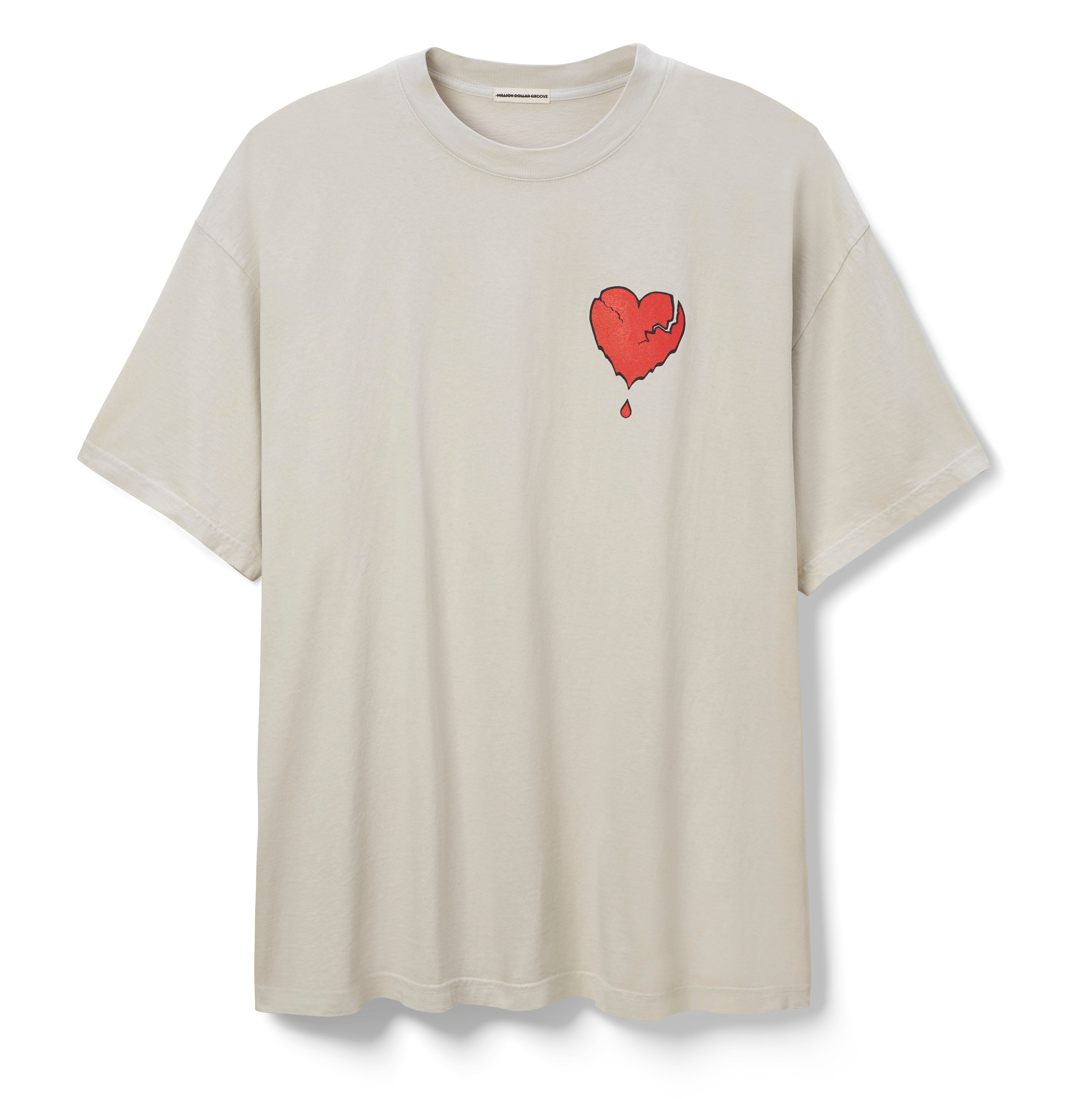 MDG BROKEN HEART TEE - CEMENT